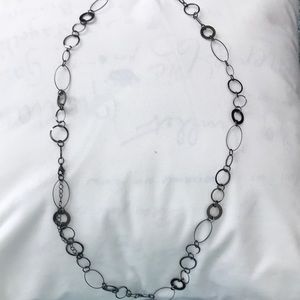 Long black necklace